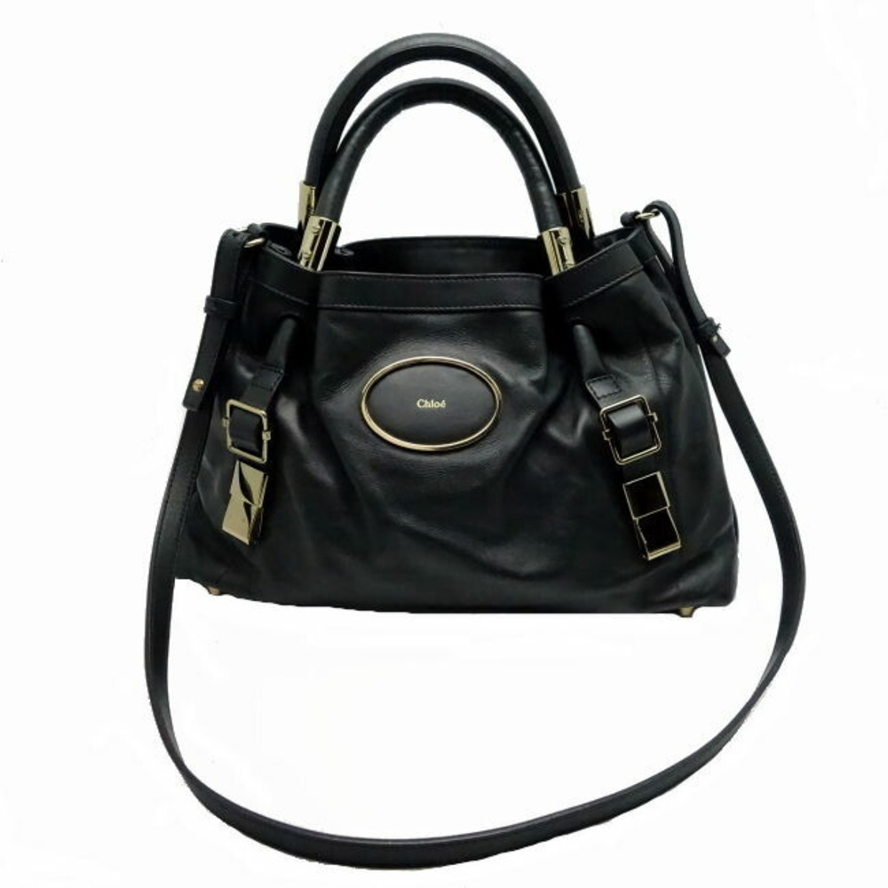 Chloe Victoria Bag Black Leather